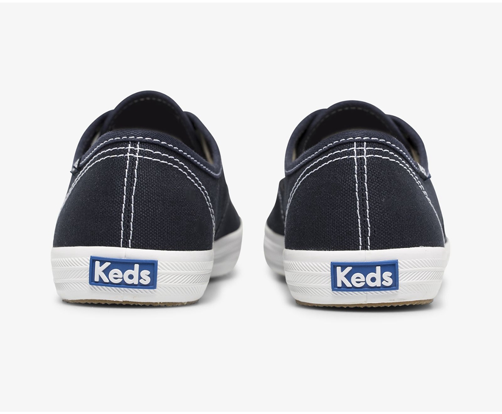 Keds Sneaker Damen Navy - Champion Organic Cotton Segeltuch - RWX-619834